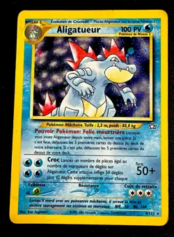 Feraligatr French MP Pokemon Neo Genesis Unlimited Holo Condition Aligatueur - Image 1