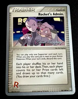 Rocket's Admin 86/109 LP Rare 2006 World Championship Pokemon TCG Light Play - Image 1