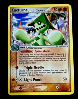 Cacturne (Delta Species) 15/100 LP Crystal Guardians Pokemon Light Play - Image 1