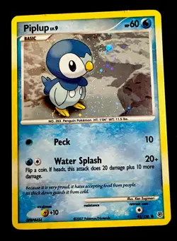 Piplup 93/130 MP Cosmos Holo Pokemon Diamond & Pearl Vintage Pokemon Card - Image 1