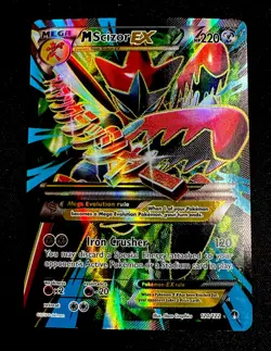 M Scizor EX (Full Art) 120/122 LP Breakpoint Holo Mega Pokemon Card - Image 1