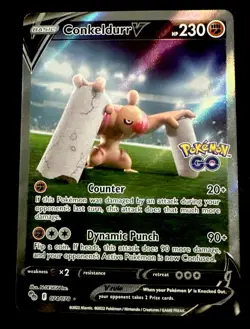 Conkeldurr V 074/078 NM (Alternate Full Art) Pokemon GO Alt Art Pokemon - Image 1