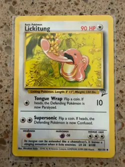 NM Lickitung 48/130 Base Set 2 Pokemon 2000 Wizards of the Coast - Image 1