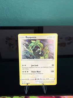 Pokemon TCG Rayquaza SWSH029 Cosmos Holo Black Star Promo Swirl NM - Image 1