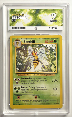 Pokemon TCG - WOTC 1999 Base Set Beedrill 017/102 Graded Ace 9 Mint - Image 2