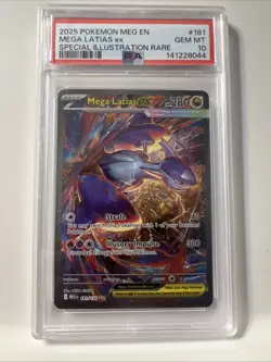 Pokemon Mega Latias EX Sir 181/132 Mega Evolutions PSA 10 GEM MT - Image 1