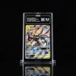 TAG 8.5 PIKACHU & ZEKROM GX 2019 POKEMON SM BLACK STAR PROMO #SM168 PSA FULL ART - Image 1