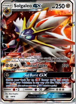 Pokemon TCG Solgaleo-GX SM16 SM Black Star Promos Holo HP - Image 1
