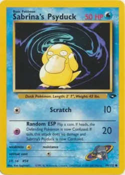 Pokemon - Gym Challange - Sabrina's Psyduck 99/132 - Condition (EX) - Image 1