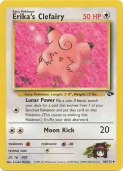 Pokemon - Gym Challange - Erika's Clefairy 40 /132 - Condition (NM) - Image 1