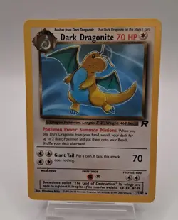 Dark Dragonite 22/82 Team Rocket Regular LP Vintage Pokemon TCG - Image 1