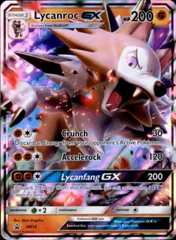 Lycanroc GX SM14 Holo - Pokemon SM Promos - MP - Image 1