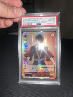 Weiss Schwarz Zuko: For Honor Avatar: PSA 10 ATLA/WX04-049SEC Secret - Image 3