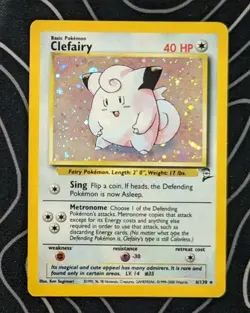 Clefairy 6/130 Base Set 2 Holo Rare Pokemon Tcg Card Wotc Vintage Lightly Played - Image 1