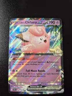 Pokemon TCG Journey Together Lillie's Clefairy EX Double Rare Holo Card 056/159 - Image 1