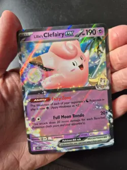 Pokemon TCG Journey Together Lillie's Clefairy EX Double Rare Holo Card 056/159 - Image 3