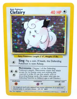 Clefairy 5/102 Holo Rare Unlimited Base Set 1999 - Pokemon Card TCG (Excellent) - Image 1