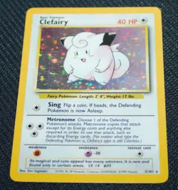 Clefairy 5/102 Holo Rare Unlimited Base Set 1999 - Pokemon Card TCG (Excellent) - Image 3