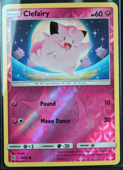 Clefairy 39/68 Hidden Fates 2019 Reverse Holo Foil Rare Pokemon TCG Card - NM - Image 1