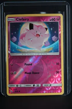 Clefairy 39/68 Hidden Fates 2019 Reverse Holo Foil Rare Pokemon TCG Card - NM - Image 3
