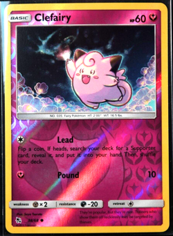 Clefairy 38/68 Hidden Fates 2019 Reverse Holo Foil Rare Pokemon TCG Card - NM - Image 1