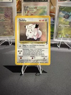 Pokemon TCG Clefairy Base Set 2 Holo Unlimited Rare Card 6/130 Vintage - Image 1