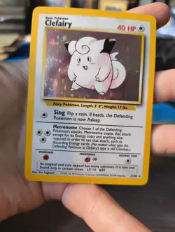 Pokemon TCG Clefairy Holo Rare Card Base Set, 5/102, Unlimited - Image 1