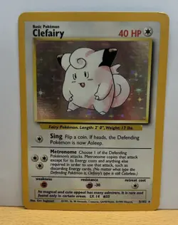 Pokemon TCG Clefairy Holo Rare Card Base Set, 5/102 - Image 1
