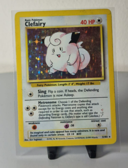 Pokemon TCG Clefairy Holo Rare Card Base Set, 5/102, Unlimited - Image 1