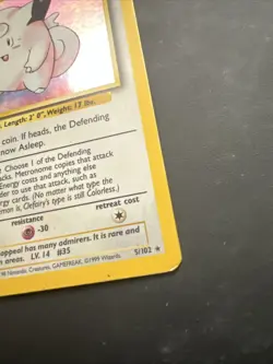Pokemon TCG Clefairy Base Set Holo Unlimited Rare Card 5/102 - Image 2