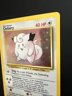 Pokemon TCG Clefairy Base Set Holo Unlimited Rare Card 5/102 - Image 5