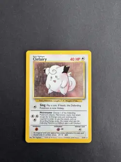 Pokemon TCG Clefairy Base Set Unlimited Holo Rare Card 5/102 - Image 1