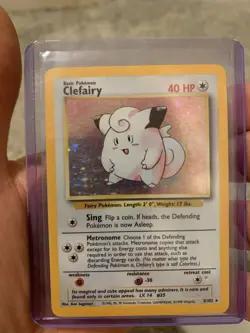 Pokemon TCG Clefairy Holo Rare Card Base Set, 5/102 HP - Image 1