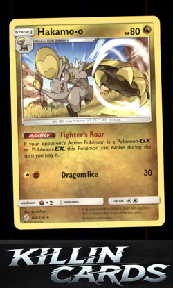 Hakamo-o 162/236 Pokemon Uncommon SM - Cosmic Eclipse Card NM - Image 1