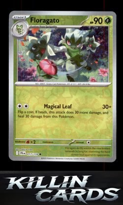 Reverse Holofoil Floragato 017/159 Pokemon Common SV09: Journey Together Card NM - Image 1