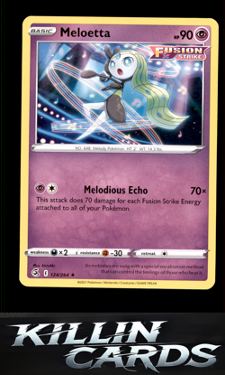 Meloetta 124/264 Pokemon Rare SWSH08: Fusion Strike Card NM - Image 1