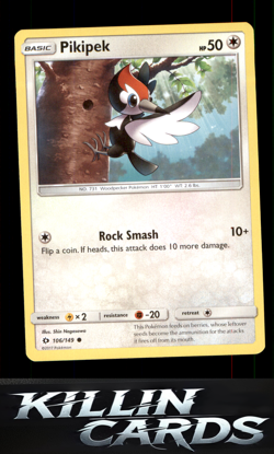 Pikipek 106/149 Pokemon Common SM Base Set Card NM - Image 1