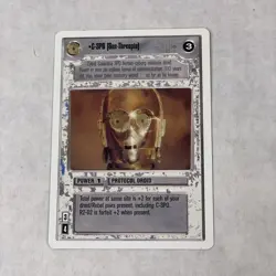 Star Wars CCG SWCCG C-3PO See Threepio Premiere Unlimited WB Rare Card - Image 1