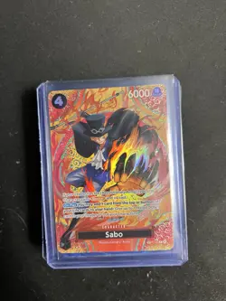 One Piece CCG Sabo (P-105) SP Foil Alt Art 6000 Power Character Card - Image 1