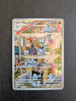 Machoke 177/165 Sv: Scarlet & Violet 151 Holo AR Pokemon Card 2023 NM - Image 1