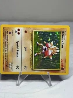 Pokemon TCG Hitmonchan Holo Rare Card Base Set 7/102 - Image 2