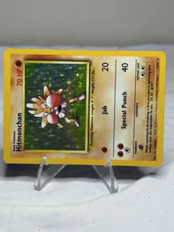 Pokemon TCG Hitmonchan Holo Rare Card Base Set 7/102 - Image 3