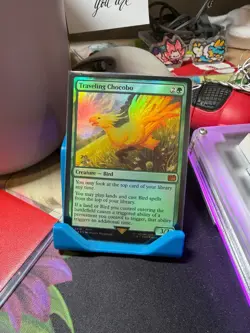 MTG Traveling Chocobo (Prerelease Foil) M #0210 FIN Final Fantasy - Image 1