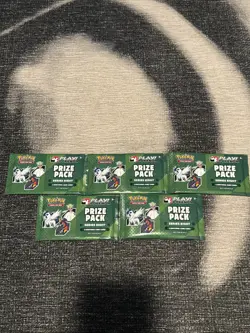 Play! Pokemon Prize Pack Series 8 Booster Packs, Lot Of 5 - Factory Sealed New - Image 1