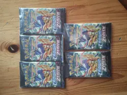 🔥 Lot de 5 Boosters Pokemon – Crown Zenith (EN) – Scelles & Authentiques 🔥 - Image 1