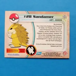 TV Animation 28 Sandamer Non-Holo, Blue Logo, Pokemon Karte Topps Series 1, 1999 - Image 2