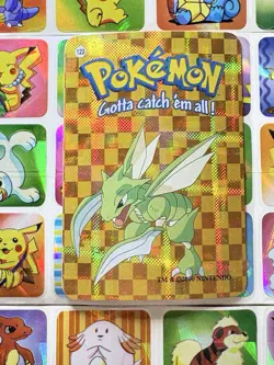 Pokemon scyther Vintage Pocket Monsters Vending HOLO Prism Sticker 2000 Nintendo - Image 1