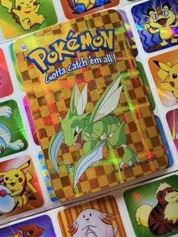 Pokemon scyther Vintage Pocket Monsters Vending HOLO Prism Sticker 2000 Nintendo - Image 3