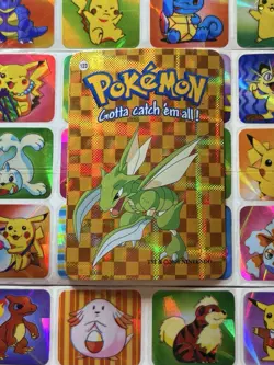 Pokemon scyther Vintage Pocket Monsters Vending HOLO Prism Sticker 2000 Nintendo - Image 4
