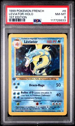Carte Pokemon Leviator 6/102 Holo Set de base Edition 1 PSA 8 ✨ - Image 2